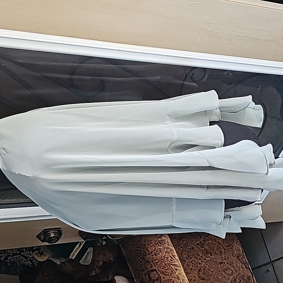 Green beaded dress with cover up - Picture 16 of 16